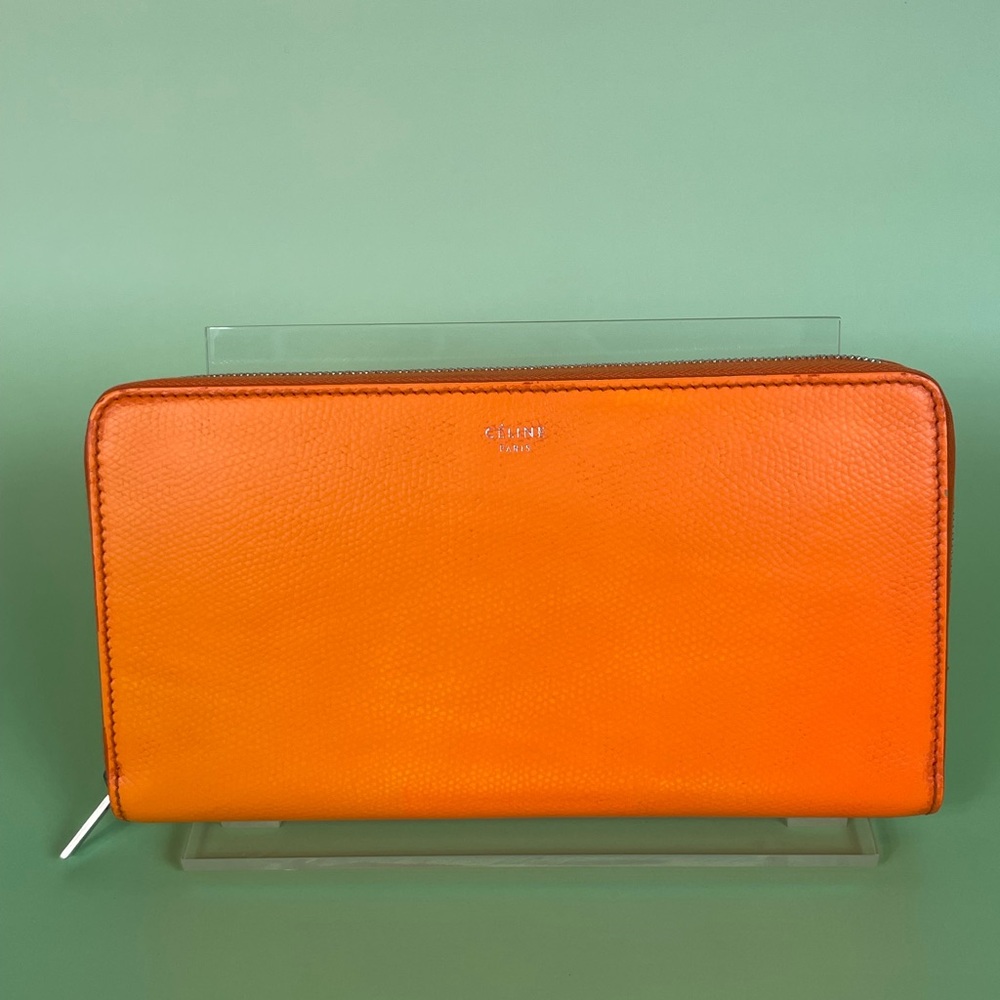 Celine Orange Leather Wallet